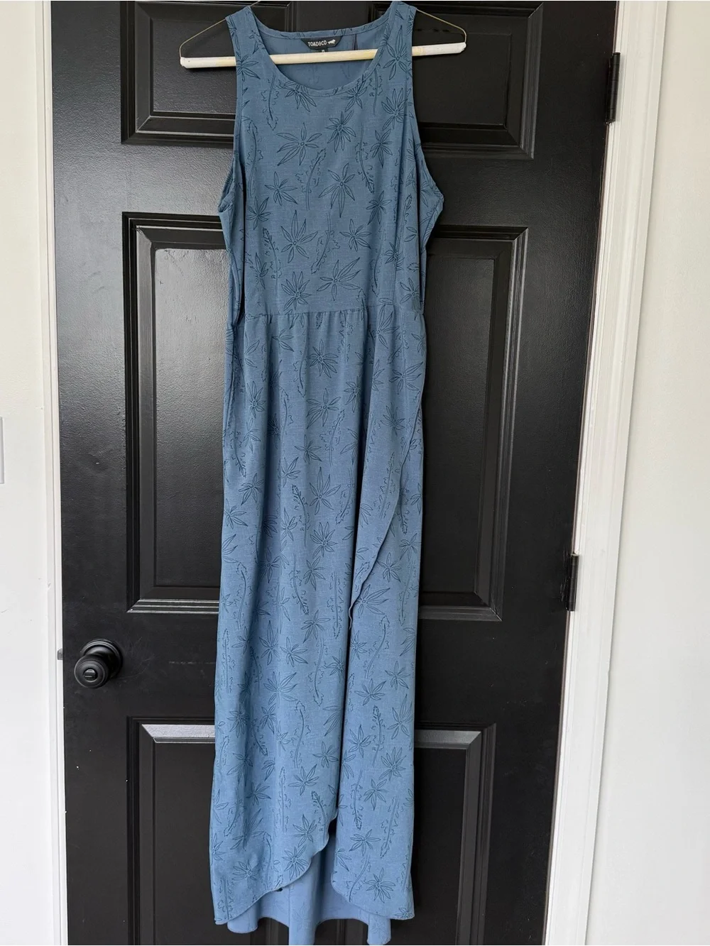 Toad & Co Blue Floral sun-kissed Maxi Dress sz M - Picture 1 of 4